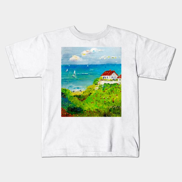 House by the sea in the south Kids T-Shirt by NataliaShchip